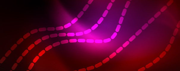 Fototapeta premium Shiny neon lines techno magic futuristic background, magic energy space light concept, abstract background wallpaper design