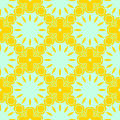 Yellow beauty seamless pattern , spring floral texture