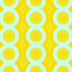 Yellow beauty seamless pattern , spring floral texture