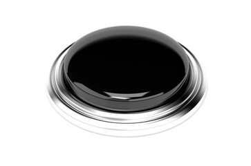 Black push button. 3d rendering illustration isolated