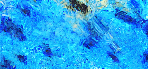 Abstract impressionism background painting in Vincent Van Gogh style. Interior wall art decor print. Colorful creative texture with watercolor splashes and oil elements. Digital contemporary design.