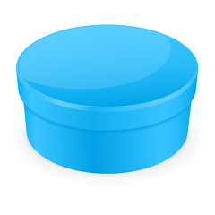 Round blue box