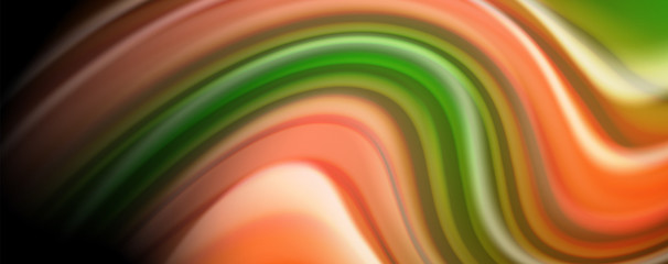 Fluid liquid color wave lines, glowing colorful light effect, abstract composition template. Geometric technology abstract pattern. Movement concept