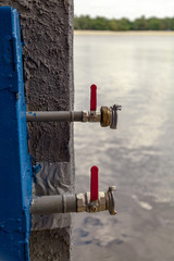 Two fire hydrants are located one above other