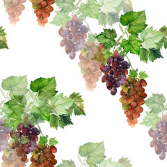Fototapeta premium Wine.Grape leaves seamless pattern.