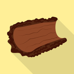 Isolated object of bark  and piece symbol. Collection of bark  and lumber  vector icon for stock.