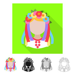 Isolated object of imitator and resident sign. Collection of imitator and culture stock vector illustration.