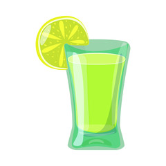 Vector design of cocktail and glass logo. Collection of cocktail and lemon stock symbol for web.