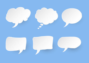 3d illustration paper speech bubble 