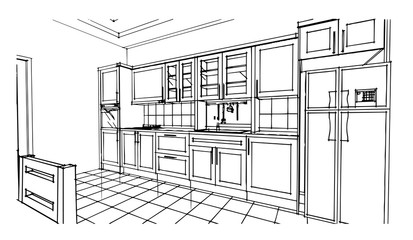 kitchen sketch design
