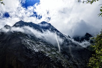 Top view of mountains