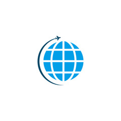 Travel icon logo design vector template