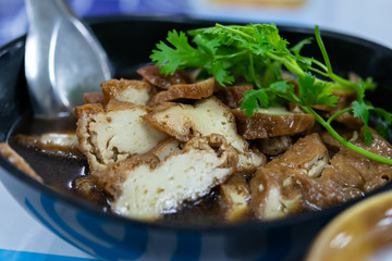 Chinese menu, the tofu soup