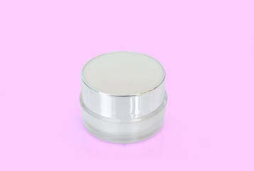 White face cream packaging on white background.With Clipping Path.