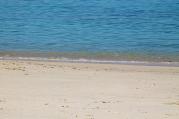 Fototapeta na wymiar landscape of the beach with sea and sand
