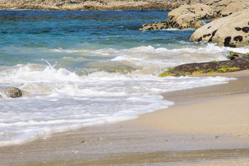 landscape of the beach with sea and sand