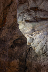 Human face rock in Khao Luang Cave - Phetchaburi, Thailand