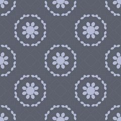 Grey floral pattern with beautiful geometric floral  form