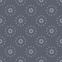 Fototapeta na wymiar Grey floral pattern with beautiful geometric floral form