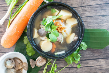 Clear Soup with Tofu and Minced Pork