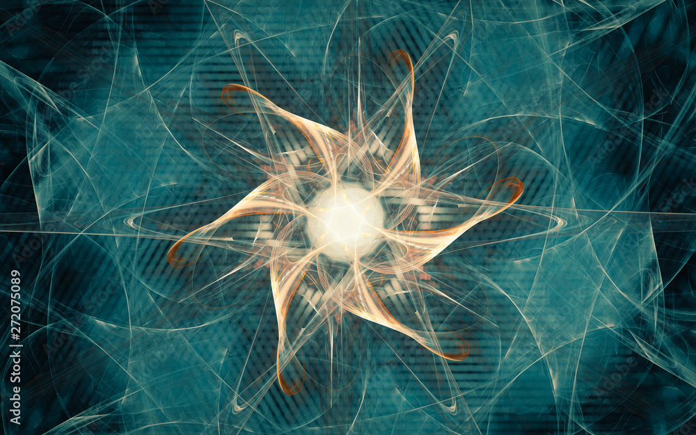 Fototapete digital generated image in the form of abstract geometric shapes of various shades and colors for us