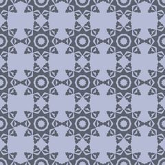 Grey geometric abstract floral pattern