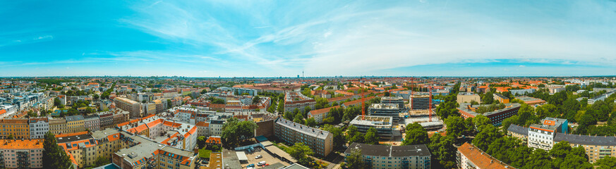 Fototapeta na wymiar majestic panorama about berlin, germany on a summer day