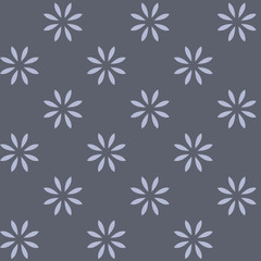 Grey geometric abstract floral pattern