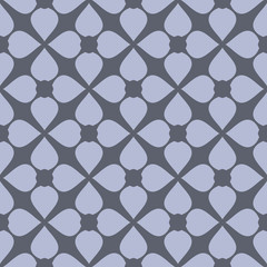 Fototapeta premium Grey geometric abstract floral pattern