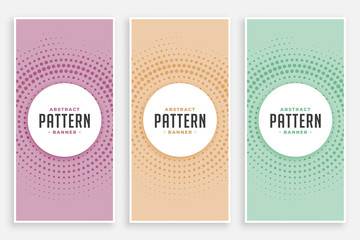 abstract circular halftone pattern set