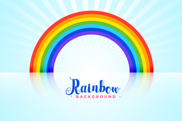 arched rainbow background with reflections