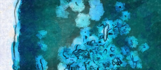 Beauty colorful watercolor background in fantasy style. Paint in water on paper creative pattern. Abstract splashes.