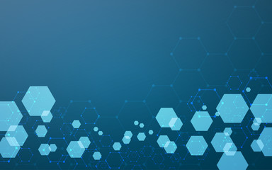 六角形ベクター画像　紺色