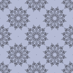 Grey floral geometric pattern with beautiful form