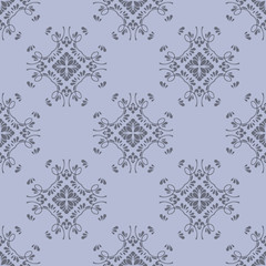 Grey floral geometric pattern with beautiful form