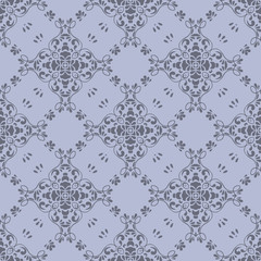 Grey floral geometric pattern with beautiful form