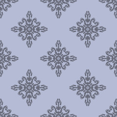 Grey floral geometric pattern with beautiful form