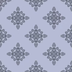 Fotobehang Grey floral geometric pattern with beautiful form © AnaMaria
