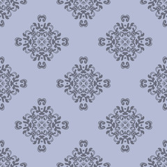 Grey floral geometric pattern with beautiful form