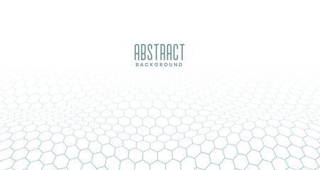 white hexagonal digital abstract background
