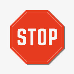 stop road sign icon for mobile concept and web apps icon. Transparent outline, thin line icon for website design and mobile, app development
