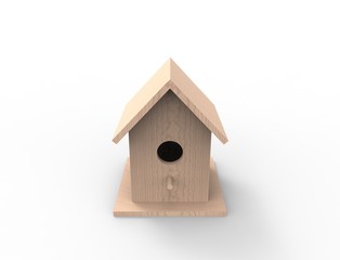 Obraz na płótnie Canvas 3d rendering of a brid house isolated in white studio background