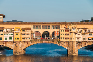 The Ponte Vecchio over the Arno river in Florence, Tuscany, Italy