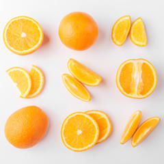 Fresh orange isolated on white background