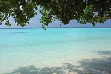 Spiaggia e mare maldiviani