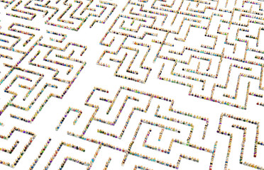Cartoon Crowd, Labyrinth Shapes