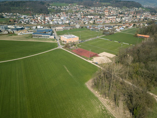 Fototapeta na wymiar Aerial of KKW Goesgen Nuclear Power Station 