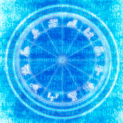 astrology wheel horoscope with all the signs of the zodiac