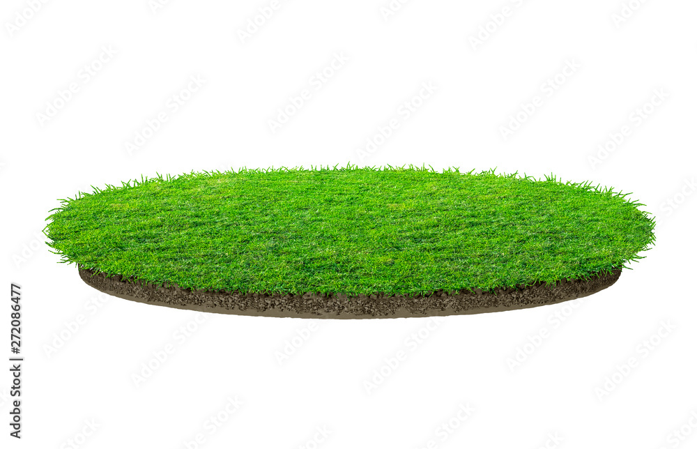 Poster abstract green grass texture for background. circle green grass pattern isolated on a white backgrou