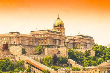 Fototapeta na wymiar Buda Castle - Budapest, Hungary - landmark, tourist attraction